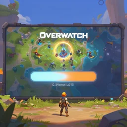 a stunning loading screen for a new overwatch map