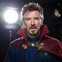 jeremy clarkson as doctor strange, studio lighting, cinematic, lens flare, closeup shot