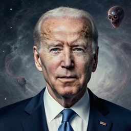terrifying, surreal joe biden creating the universe ab nihilio, perfectly clear face, by j. c. leyendecker and beksinski