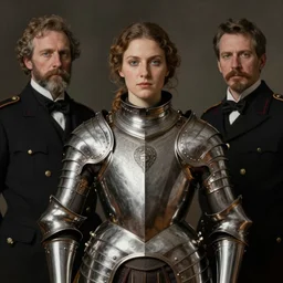 female soldier wearing a steel armored breastplate intricate portrait by john william waterhouse and Edwin Longsden Long and Theodore Ralli and William-Adolphe Bouguereau, very coherent symmetrical artwork. Cinematic, hyper realism, high detail 8k