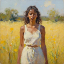 an expressive oil painting of a soremi on a warm summer's day