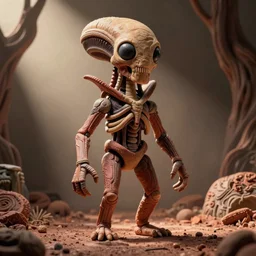 enomorph in the style of HR Giger, claymation, movie scene