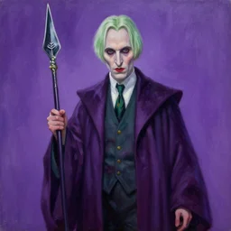 A very detailed surreal fantasy oil painting of Lord Voldemort by Manjit Bawa, trending on artstation, ultraviolette color scheme