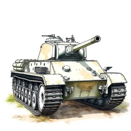 beautiful aesthetic inspirational masterful professional ink pen and watercolor sketch of world war 1 era tank from 1 9 1 0 s, ultra detailed, fine details, trending on artstation, high quality paper