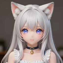 nekopara fantastically detailed eyes cute cat girl dress portrait with fantastically detailed cat ears modern anime style, made by Laica chrose, Mina Petrovic, WLOP!!!!!!!!!!!! modern trending professional digital art unreal Engine 4k 8k