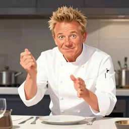 illustration Gordon Ramsay doing funny Gordon Ramsay things 4K