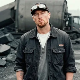 old photo of eminem as a coal miner