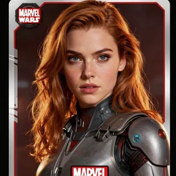 madison beer : : young woman : : as hot star wars android woman by marvel trading card : : by greg rutkowski, wlop, instagram, unreal engine, : :