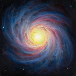 ' abstract artwork of the cosmos in the style of edward burne - jones, a nebula, sacred geometry, light rays'