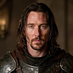 keanu reeves as a realistic dnd knight in a fantasy tavern, closeup portrait, by greg rutkowski, symmetry!!, realistic face