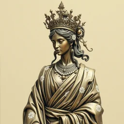album cover of bronze queen with white and ivory motif by akihiko yoshida