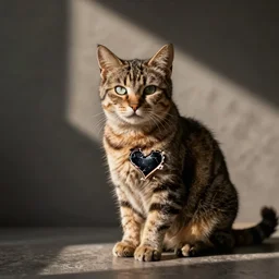 a cat with a broken heart