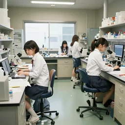 a messy laboratory room in the style of yoshii chie and hikari shimoda and martine johanna, highly detailed, photo - realistic