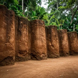 close zouk fabric wall fortress landscape jungle dirt a spectacular view cinematic