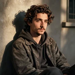 bearded timothee chalamet experiencing homelessness