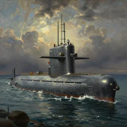 uss submarine hmcs thresher painting by hubert robert aivazovsky detailed