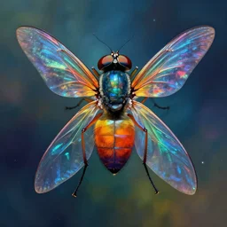 A psychedelic nightveil specter fly , vibrant color scheme, highly detailed, in the style of romanticism, cinematic, artstation, Moebius, Greg rutkowski