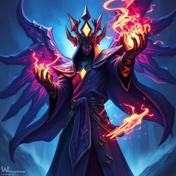 dark magician in yugi - oh, world of warcraft worldboss bioluminecant light, concept sketch art and by feng zhu alena aenami artworks in 4 k beeple, by thomas kinkade heartstone overwatch blizzard 3 d rtx hdr