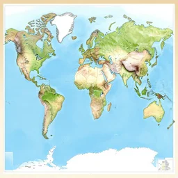 miller projection geopolitical world map of strangereal