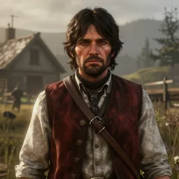 Film still of Bilbo Baggins, from Red Dead Redemption 2 (2018 video game)