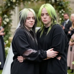 billie eilish marry, ceremony, concept art, generated by artificial intelligence, 8K UHD, trending on artstation, extremely detailed