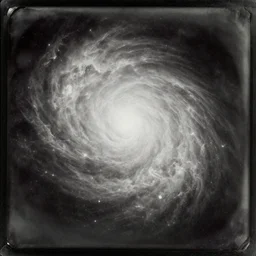A daguerreotype photograph of the creation of the universe.