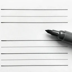 horizontal lines drawn using a magic marker, magic marker has a wide tip, greyscale only, drawn on bright white bond paper, wide spacing between lines, magic marker texture, grainy