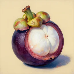 artwork of a mangosteen in the style of vladimir kush