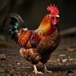 an obese rooster