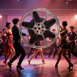 movie reel of people dancing
