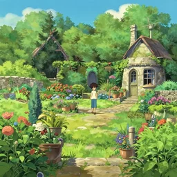 a creole garden, reunion island from reunion island key anime visual by makoto shinkai, studio ghibli, trending on artstation