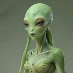 beautiful alien girl, green skin, soft lighting, realistic wide angle, sharp focus, 8 k high, 6 4 megapixel, insanely detailed, intricate, elegant, art by artgerm and wlop