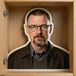 portrait of walter white in don't starve, cupboard cutout art, 4 k, highly detailed, epic lighting