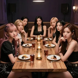 Blackpink meeting the cast of Critical Role during a D&D session