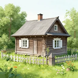 a cottage with a garden, leonid afremov