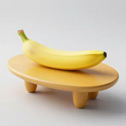 a coffee table that looks like a banana