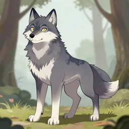 an anthropomorphic wolf, fursona!!!! trending on furaffinity, by kawacy, trending on artstation, full body