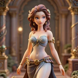 a figurine of an absurdly beautiful woman, in the style of popovy sisters, unreal engine 5 highly rendered, global illumination, radiant light, detailed and intricate environment