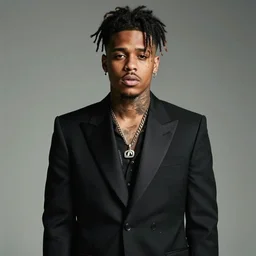 juice wrld in black suit 4 k quality super realistic
