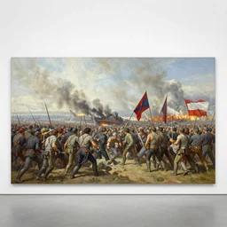 oil painting of 1 9 7 8 battle - panorama in glass only, by alberto bontempi, simon bisley & boris vallejo, hyper realism, cinematical