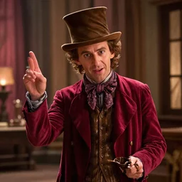 jason statham as willy wonka from willy wonka & the chocolate factory, comedy film still, details, cinematic lighting, sigma 8 5 mm