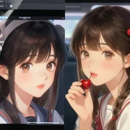closeup cherries by 司 机 and 黄 凤 年 啊, rongzhen luo, fenghua zhong, ruan jia. fine details, trending on artstation. nexon, tencent, netease, huaban, wechat, bilibili, neowiz, kakao games