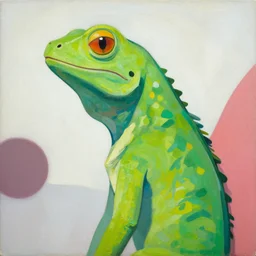 greg manchess portrait painting of an anthropomorphic lizard, medium shot, asymmetrical, profile picture, organic painting, sunny day, matte painting, bold shapes, hard edges, street art, trending on artstation, by huang guangjian and gil elvgren and jon foster