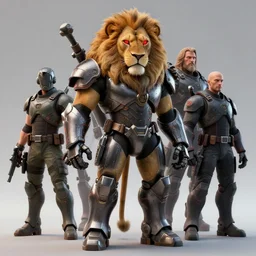 tactical armor, anthropomorphic lion, neon red eyes, stuning 3 d render, masterpiece, by donato giancola and greg rutkowski and wayne barlow and zdzisław beksinski