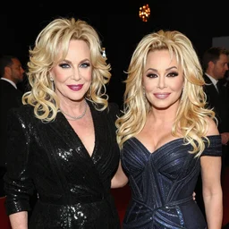 dolly parton and trixie mattel depicted as gorgeous blond men