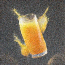a splash of orange juice, octane render, realflow, xparticles, cinema4d, redshift, 8k high resolution image render