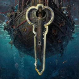 baroque oil painting anime key visual concept art of underwater view of the underside of a boat, brutalist, dark fantasy, rule of thirds golden ratio, fake detail, trending pixiv fanbox, acrylic palette knife, style of makoto shinkai studio ghibli genshin impact jamie wyeth james gilleard greg rutkowski chiho aoshima