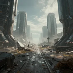 year 1 0 0 0 0 0 0 looks like views scenes panorama futuristic apocalyptic dystopian lifeless progress evolution artstation digital art high detail 4 k ultra detailed