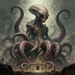 giant ancient alien tentacles artwork