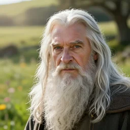 gandalf in hobbitland closeup portrait, a sunny day, ray of sunlight, volumetric, depth, of field, hypersharp, hyperdetailed, by moebius, high detail, elegant, digital painting, cinematic lighting, vibrant, intricate, textured skin, highly detailed, artstation, sharp, focus, hdr, unreal engine 5, breathtaking, illustration, anna dittmann, ilya kuvshinov, nikolay makovsky